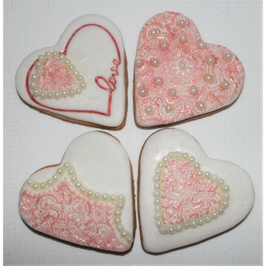Lace & Pearl Heart Set